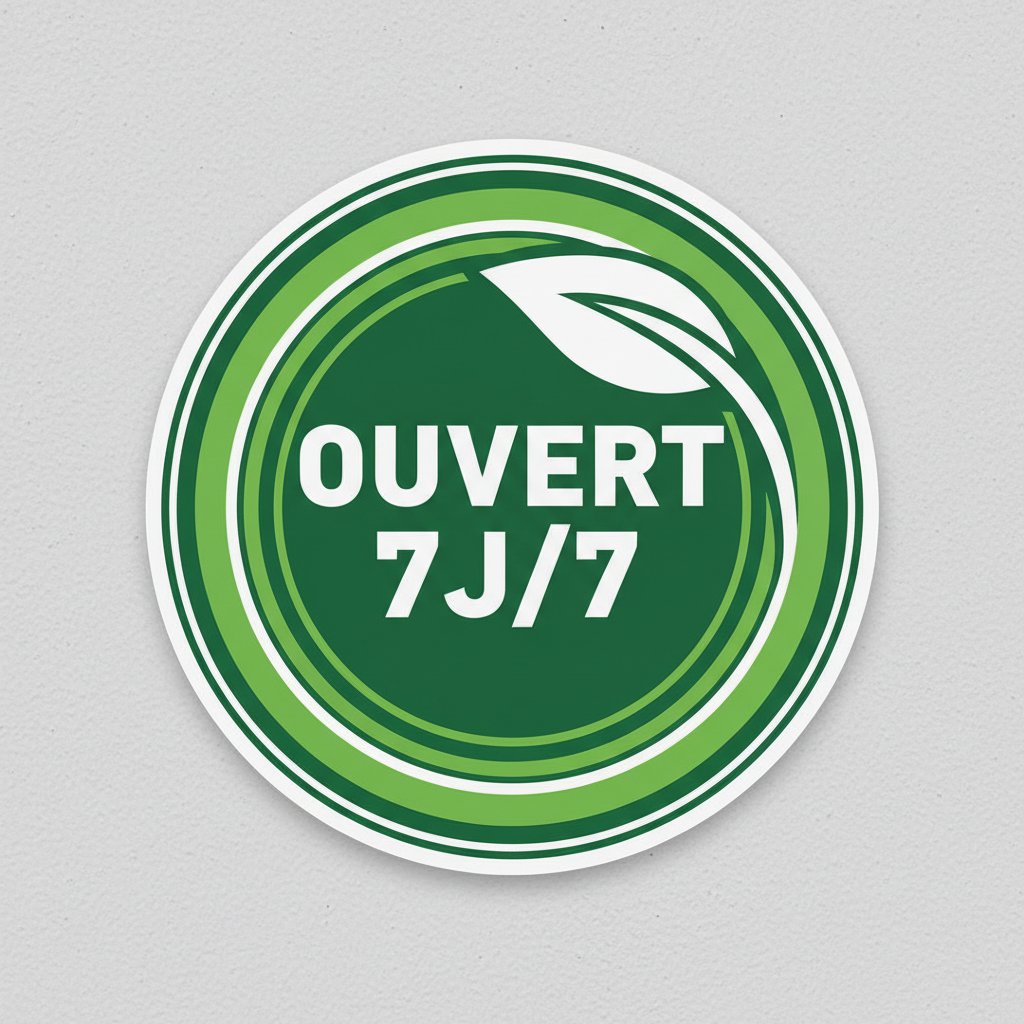 Logo indiquant ouvert 7 jours sur 7