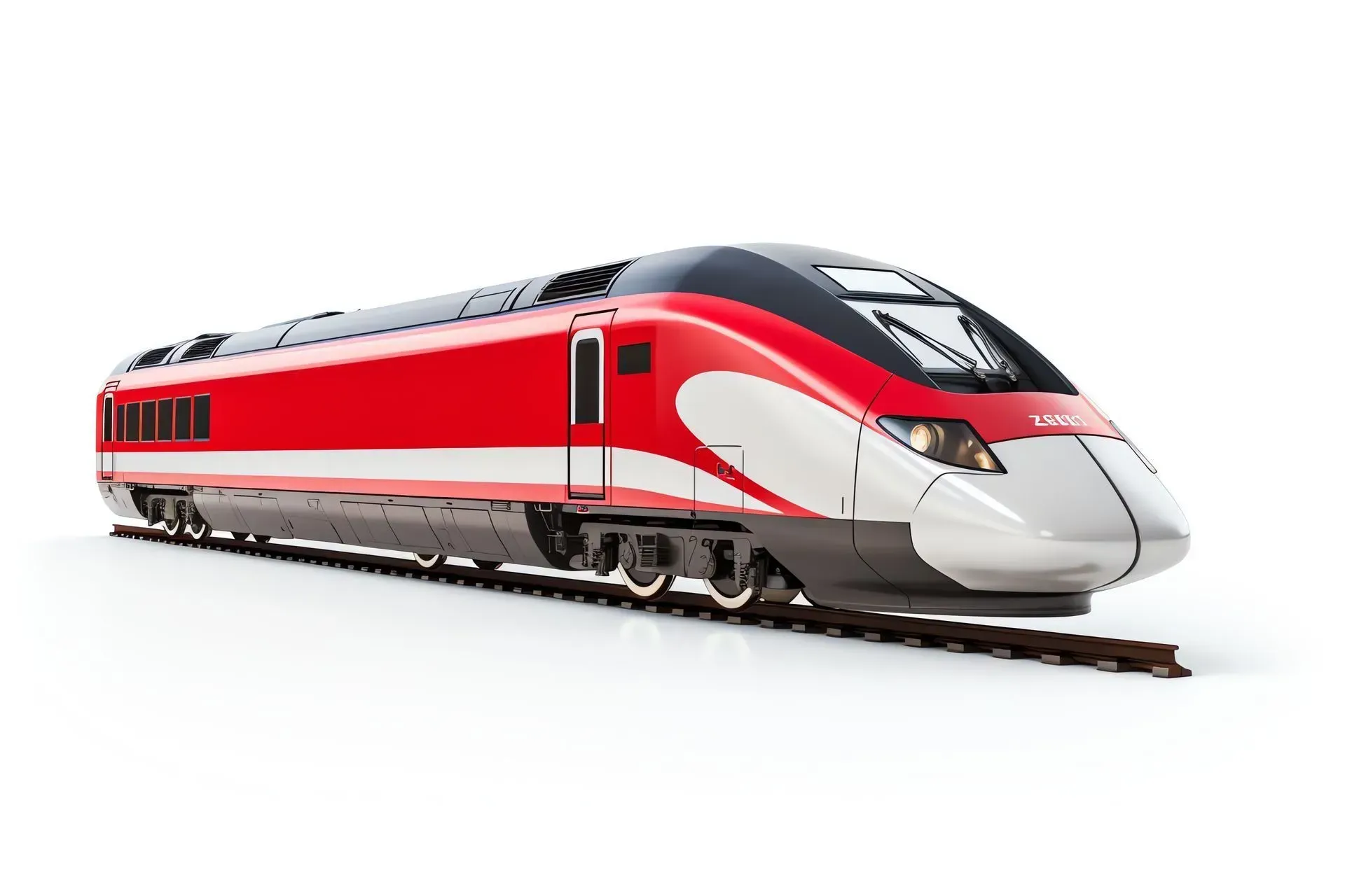 Image d'un train TGV de couleur rouge et blanc